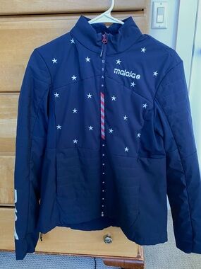 Maloja Navy Star-Print Puffer Jacket - Lightweight Insulated Men’s Coat